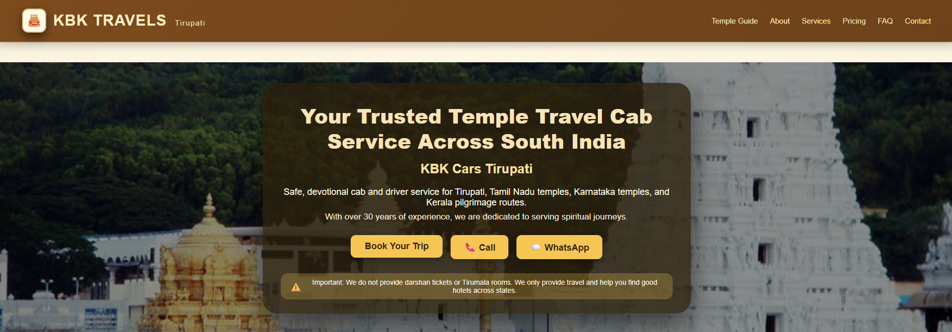 KBK Cars Tirupati platform interface